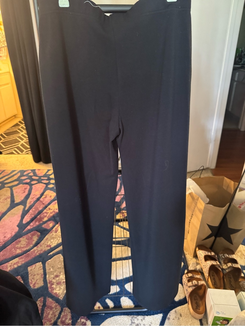 Thread & Supply Black Straight-Leg Pull-On Pants